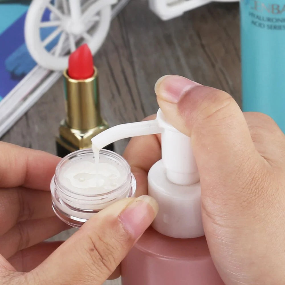 10pcs Mini Sample Bottle Cosmetic Makeup Jar Pot Face Cream Lip Balm Container