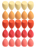 25 Beauty Eggs (Makeup Sponges), Foundation Make-Up Mixed Beauty Sponges, Liquid, Cream and Powder Flawless, Multi-Color Makeup